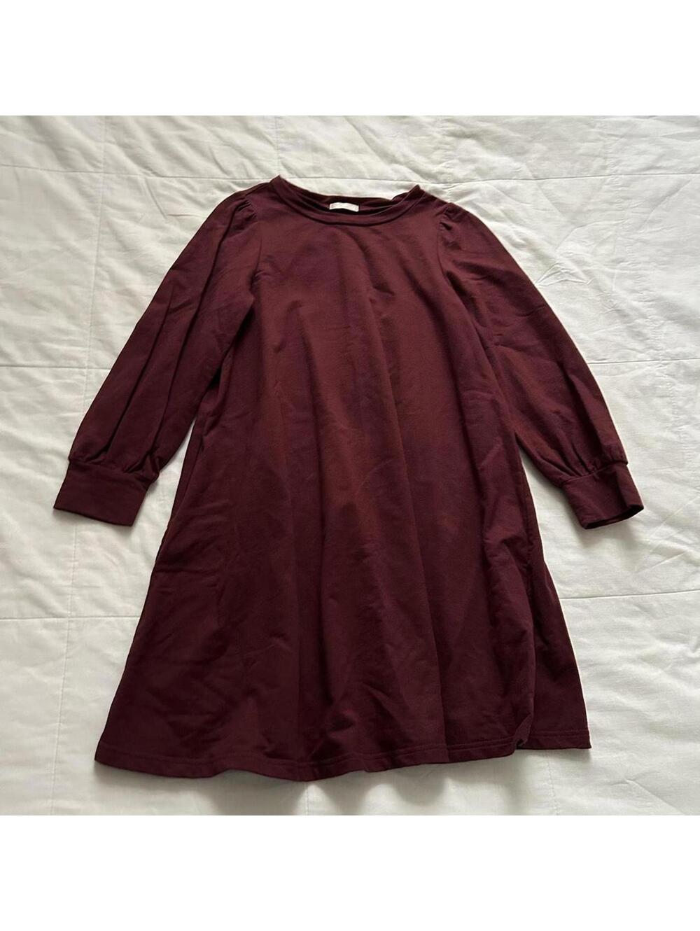 Axes Femme Poétique Burgundy Puff Sleeve A-Line Dress Sweet Lolita M Japan